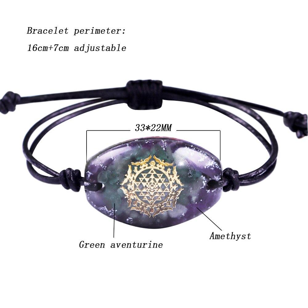 Handmade Aventurine & Amethyst 'ALLEVIATE NEGATIVITY' ORGONITE Bracelet