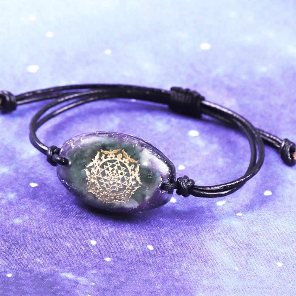 Handmade Aventurine & Amethyst 'ALLEVIATE NEGATIVITY' ORGONITE Bracelet