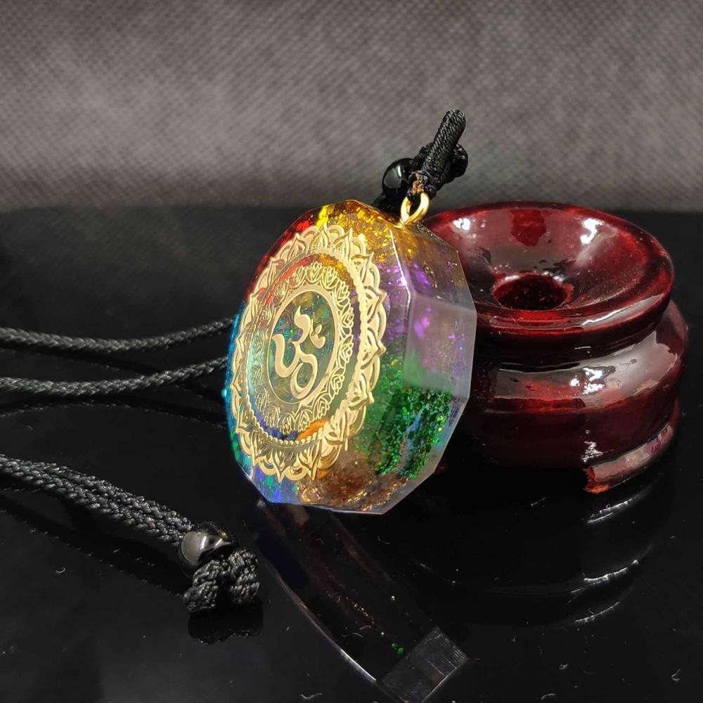 Healing ORGONITE & OM Pendant Necklace