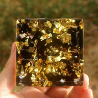 Thumbnail for 5-Handmade Obsidian & Amethyst Crystal Sphere 'PROTECTION' ORGONITE Pyramid