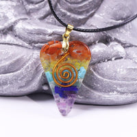 Thumbnail for 7 Chakra Heart Shaped 'HARMONY' ORGONITE Pendant