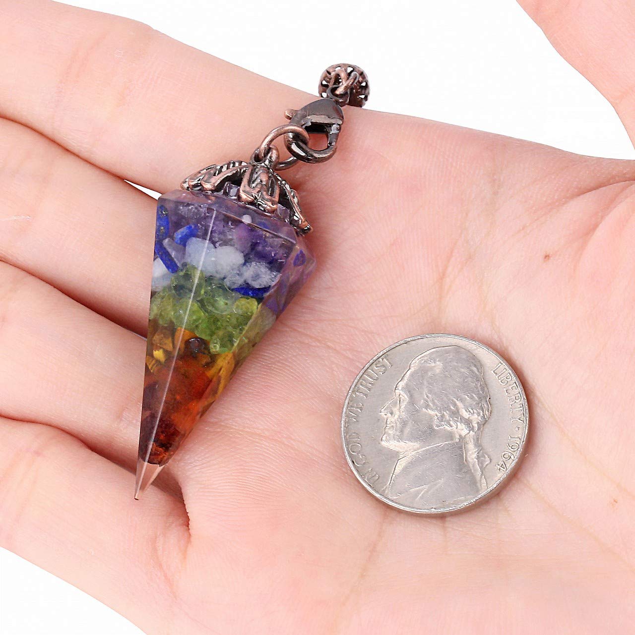 Orgonite Reiki 7 Chakra Healing Pendulum