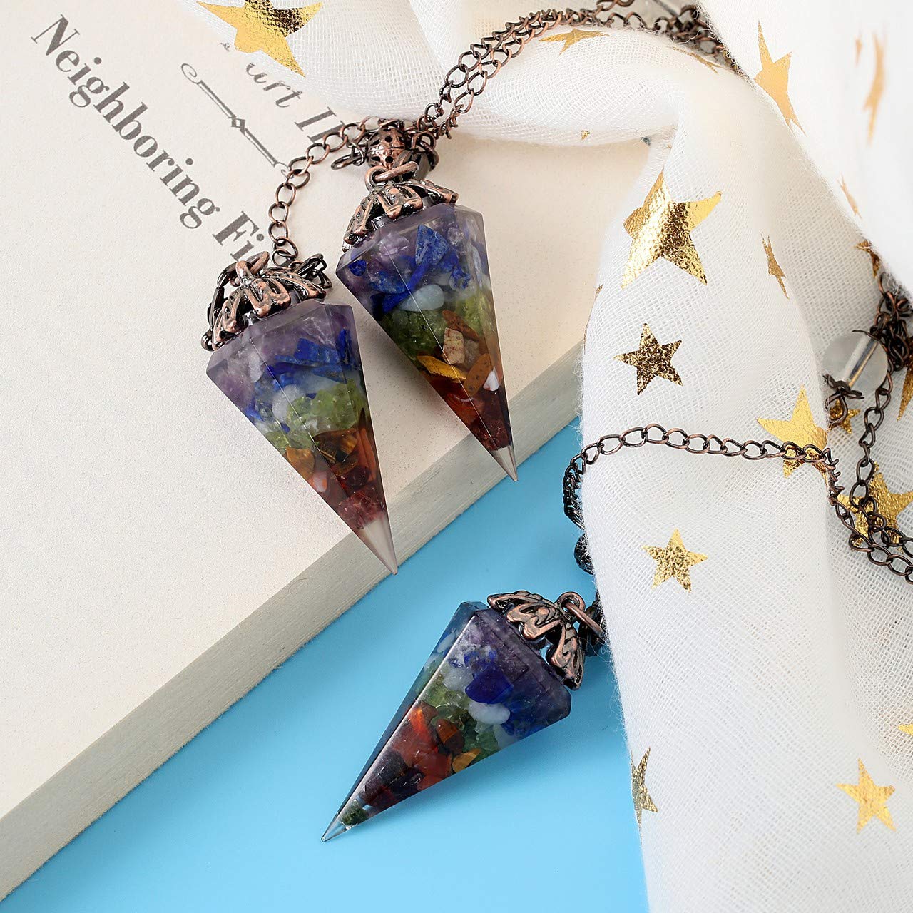 Orgonite Reiki 7 Chakra Healing Pendulum