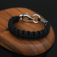 Thumbnail for Stainless Steel Nordic Accent & WOLF Head 'INTUITION' Bracelet