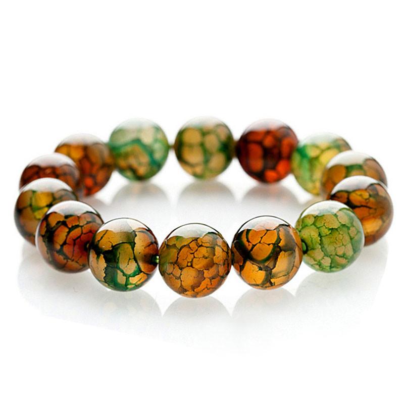 Glorious Natural Peacock Dragon Stone Healing Bracelet