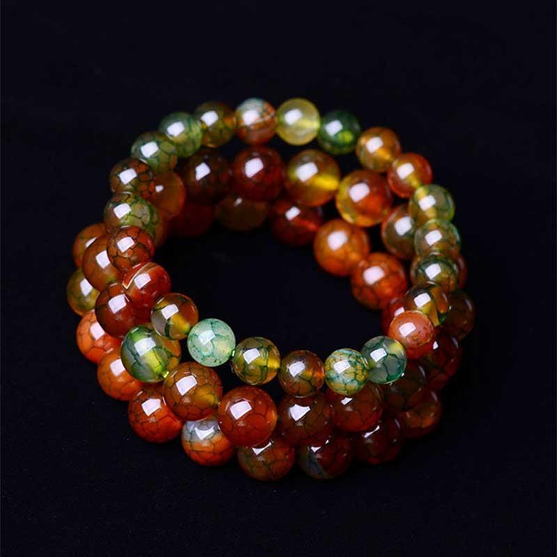 Glorious Natural Peacock Dragon Stone Healing Bracelet