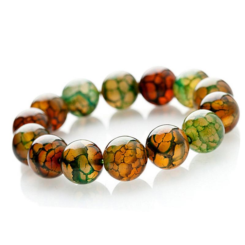 Glorious Natural Peacock Dragon Stone Healing Bracelet