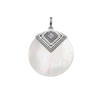 Thumbnail for Silver & Zirconia Ethnic African Shell Pendant Necklace