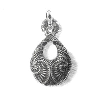 Thumbnail for Silver & Zirconia Maori Double Twist Pendant Necklace