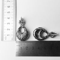 Thumbnail for Silver & Zirconia Maori Double Twist Pendant Necklace