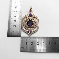 Thumbnail for Silver & Zirconia Third Eye Chakra Pendant Necklace