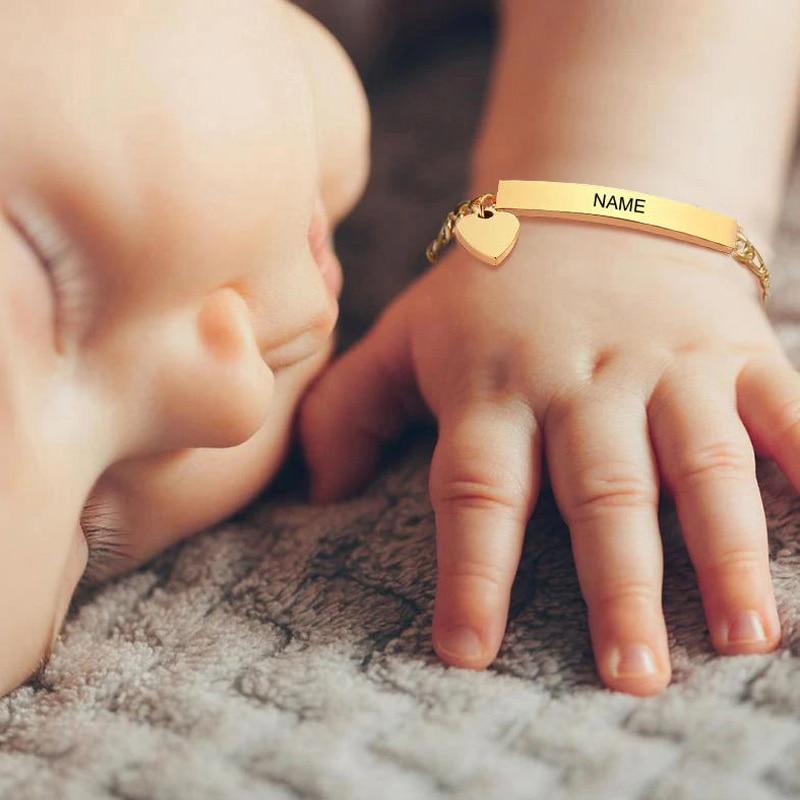 Cute Stainless Steel Personalized Babies & Children Little Cherub Bracelet