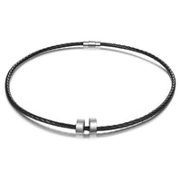 Thumbnail for Men's Customizable Braided Leather Choker Necklace