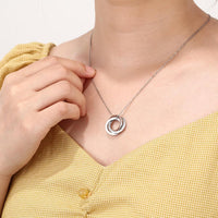 Thumbnail for Stainless Steel Personalized Russian Ring 'ETERNITY' Necklace