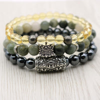 Thumbnail for Mens Pi Xiu & Stone $$ ULTIMATE MONEY MAGNETS  3/pc Bracelet Set