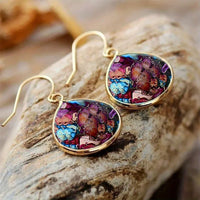 Thumbnail for Pink Floral Jasper Earrings