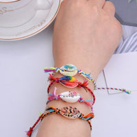 Thumbnail for Printed Cowrie  Shell & Braided Cotton Rope  SUMMER FUN Boho Charm Bracelet-25 Styles/Colors