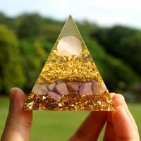 Thumbnail for #247- Handmade Lepidolite & Rose Quartz 'EMOTIONAL HEALING' ORGOINTE Pyramid