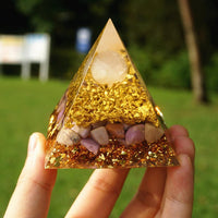 Thumbnail for #247- Handmade Lepidolite & Rose Quartz 'EMOTIONAL HEALING' ORGOINTE Pyramid