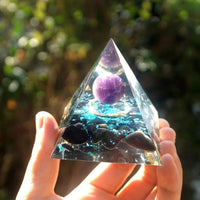 Thumbnail for Protection and Luck Amethyst Obsidian Pyramid