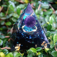 Thumbnail for Protection and Luck Amethyst Obsidian Pyramid