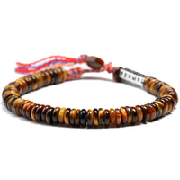 Thumbnail for Tibetan Buddhist OM Mantra & Tiger Eye Abacus Bead AWARENESS Bracelet