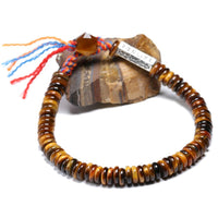 Thumbnail for Tibetan Buddhist OM Mantra & Tiger Eye Abacus Bead AWARENESS Bracelet