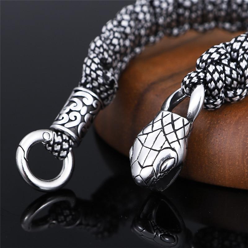 Stainless Steel SNAKE Head ' LIFE FORCE'  Bracelet