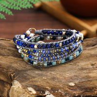 Thumbnail for Purification Lapis Lazuli & Blue Aventurine Wrap Bracelet