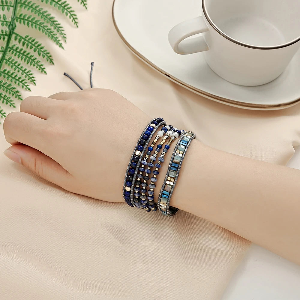 Purification Lapis Lazuli & Blue Aventurine Wrap Bracelet