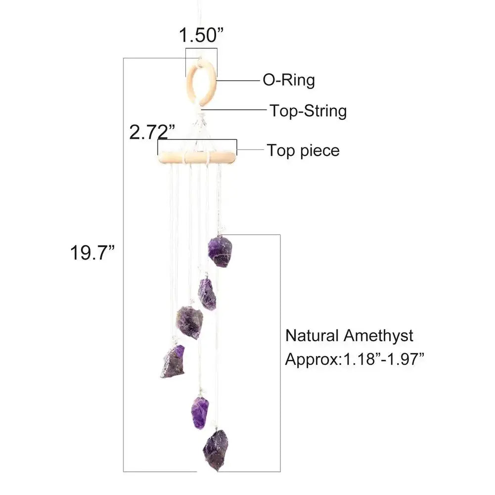 Purifying and Healing Raw Crystal Wind Chime YourSoulPlace.com