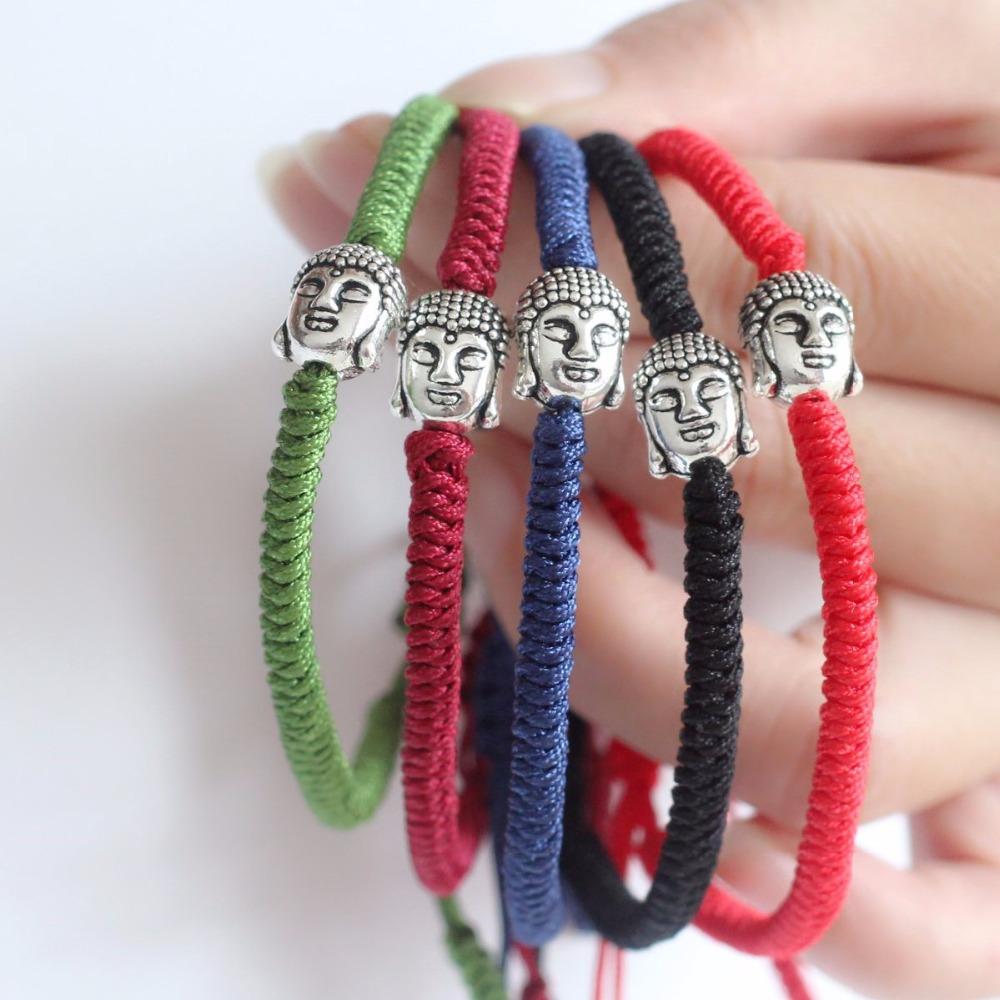 Multi Color Buddha Handmade Knots Lucky Knots Rope Bracelet