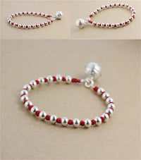 Thumbnail for 925 Sterling Silver TRANQUILITY Bell Lucky Red Rope Bracelet