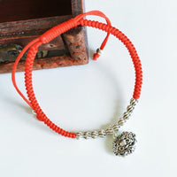 Thumbnail for Sterling Silver Lock Charm- STAY SAFE Red Rope  Bracelet