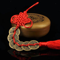 Thumbnail for Red Chinese Knot Feng Shui Wealth Success Coins Decor