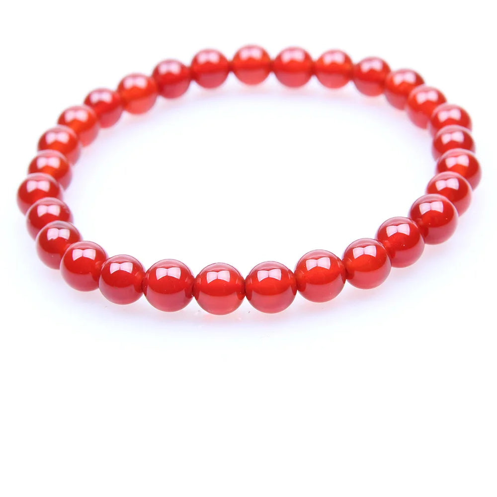 Red Coral Natural Stone Charm Bracelet Your Soul Place