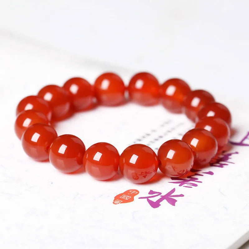 Red Coral Natural Stone Charm Bracelet Your Soul Place