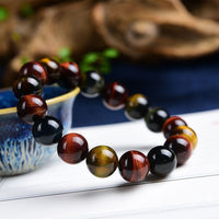 Thumbnail for Red Blue Yellow Tiger Eye Bracelet