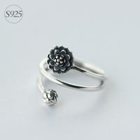Thumbnail for 925 Sterling Silver Multi Layter  Lotus Flower Ring