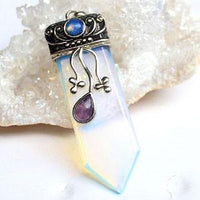 Thumbnail for Sword Stone Natural Healing Crystals Pendant Necklace