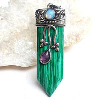 Thumbnail for Sword Stone Natural Healing Crystals Pendant Necklace