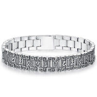 Thumbnail for Ethnic Thai Silver Watch Band Six Syllable Mantra Bracelet