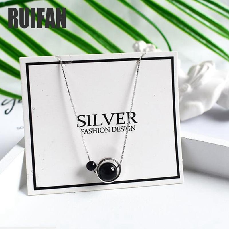 Sterling Silver Black Onyx 'DETERMINATION' Necklace