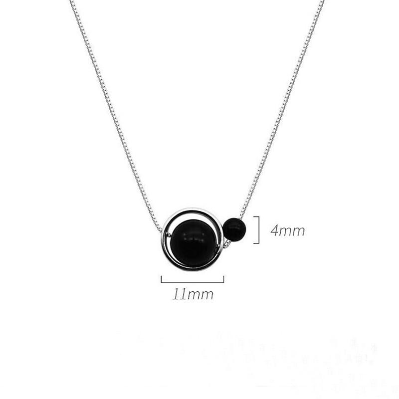 Sterling Silver Black Onyx 'DETERMINATION' Necklace