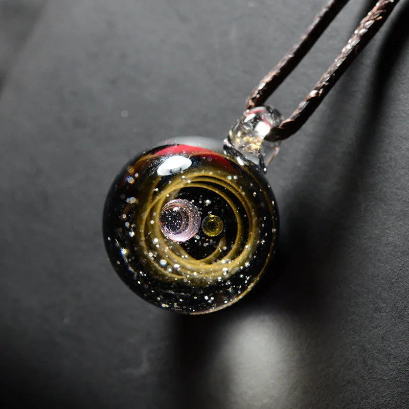 Hand blown Universe/Galaxy in Glass Pendant Necklace-11 Designs YourSoulPlace