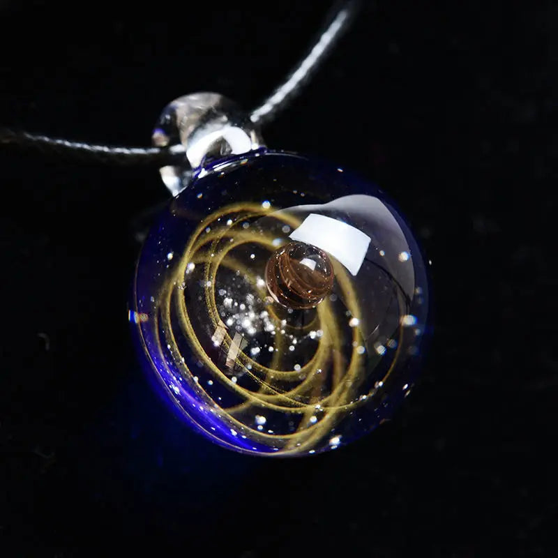 Hand blown Universe/Galaxy in Glass Pendant Necklace-11 Designs YourSoulPlace