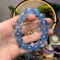 Thumbnail for Natural Blue Ice Aquamarine Clear Round Beads Bracelet Women Men Blue Aquamarine 7mm 8mm 9mm 10mm 11mm Jewelry AAAAAA Your Soul Place