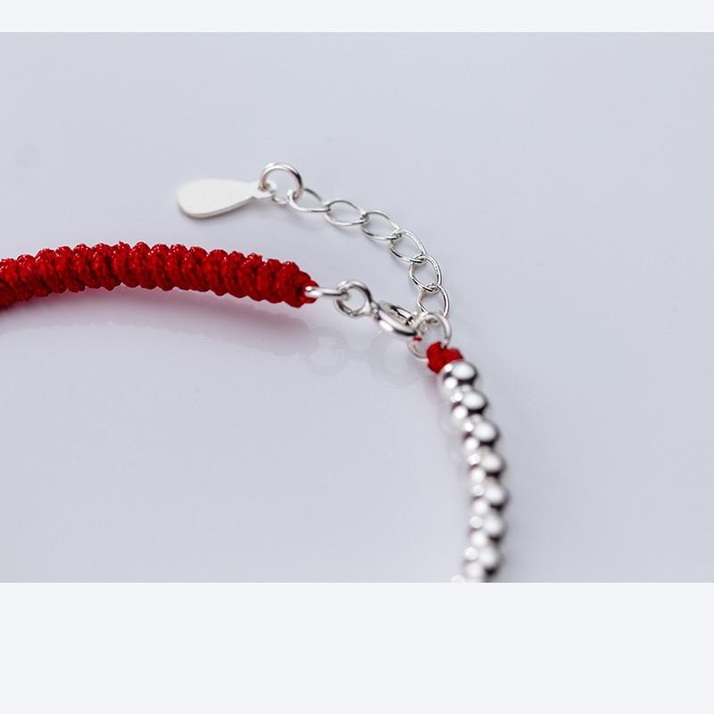 PURE Silver WEALTH ATTRACTING PIXIU & Red Rope Bracelet