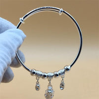 Thumbnail for Thai Silver Pixiu & Silver Ingot Feng Shui Bangle