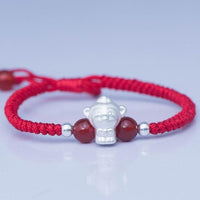 Thumbnail for 2022-The Year of the TIGER  ! Pure 999 Silver Chinese Zodiac Animal Red Rope bracelets